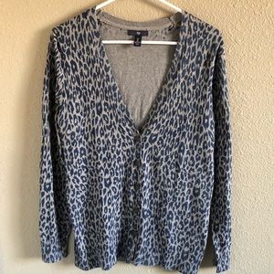 Gap Leopard Cardigan
